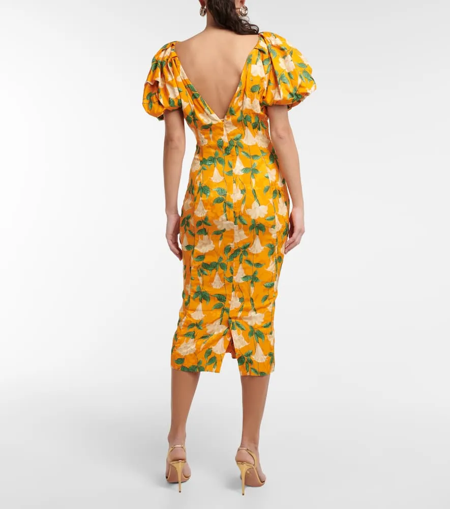 Agua by Agua Bendita Camelia Sabanero Dorado floral-print midi dress