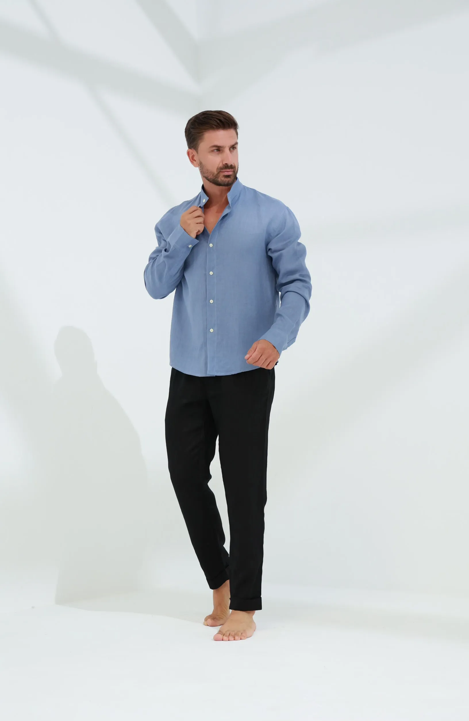 Armonia Men's Linen Pants Black