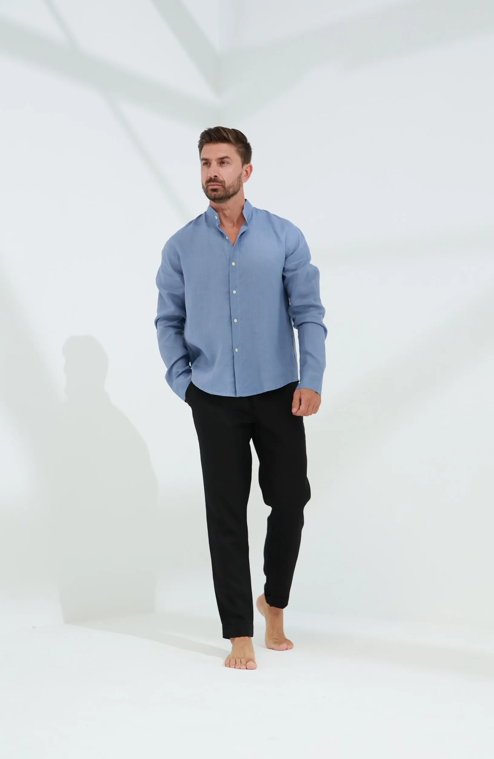 Armonia Men's Linen Pants Black