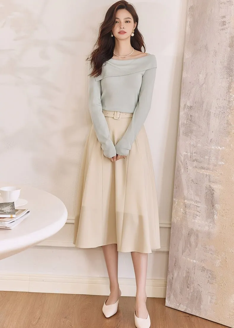 ASYMMETRIC OFF-SHOULDER SWEATER