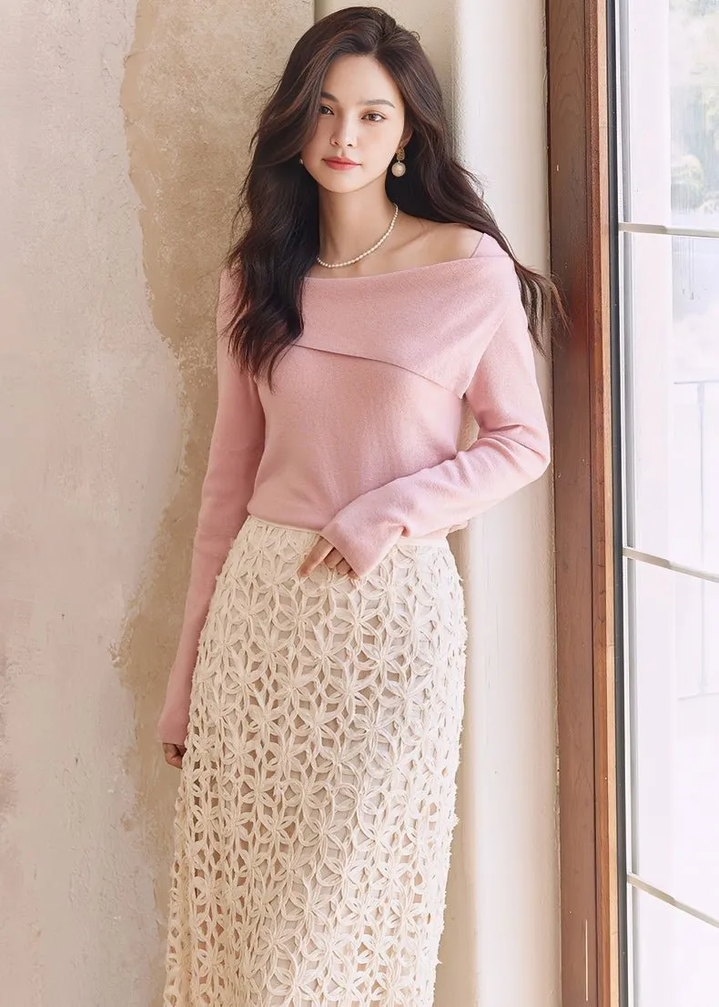 ASYMMETRIC OFF-SHOULDER SWEATER