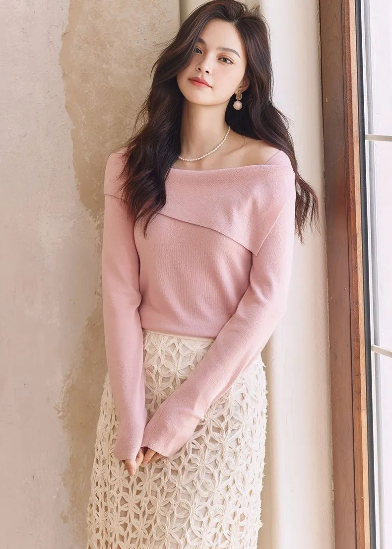 ASYMMETRIC OFF-SHOULDER SWEATER