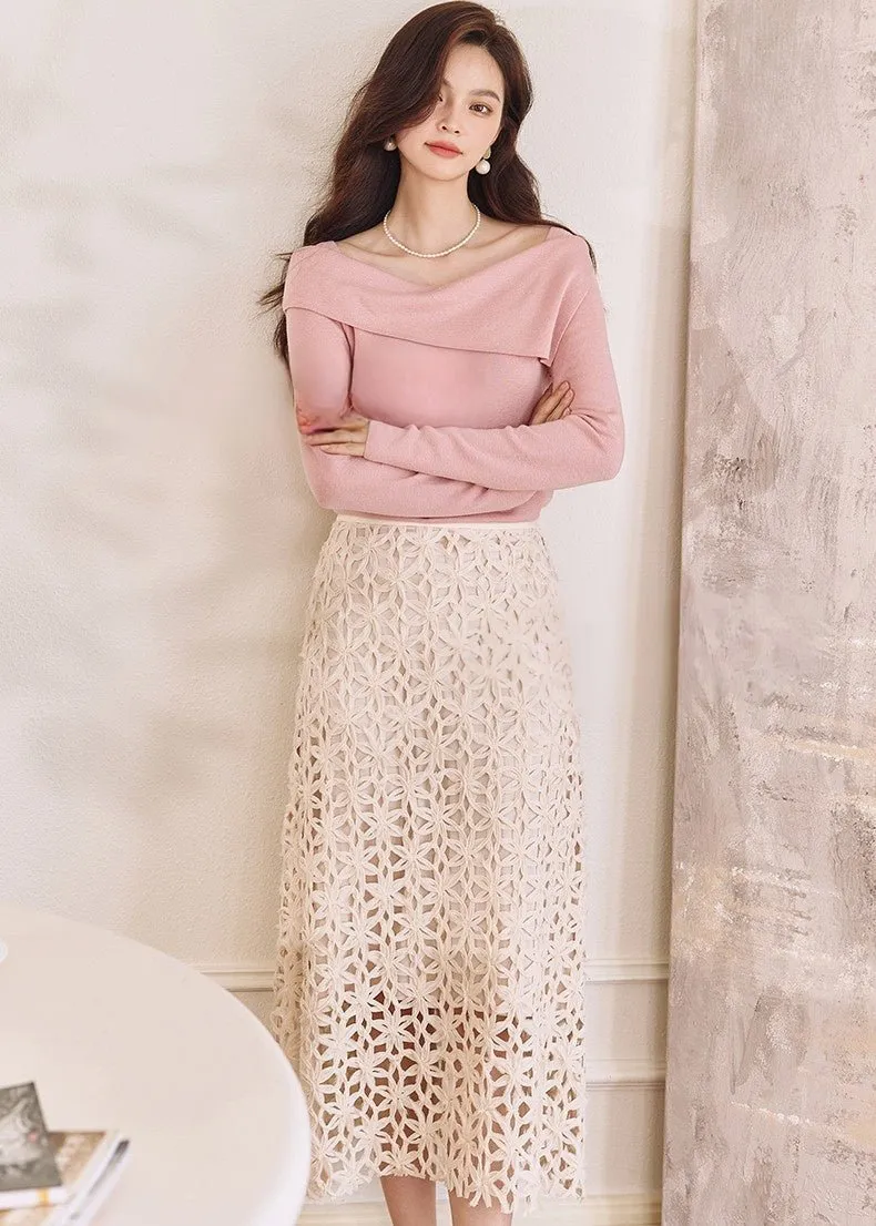 ASYMMETRIC OFF-SHOULDER SWEATER