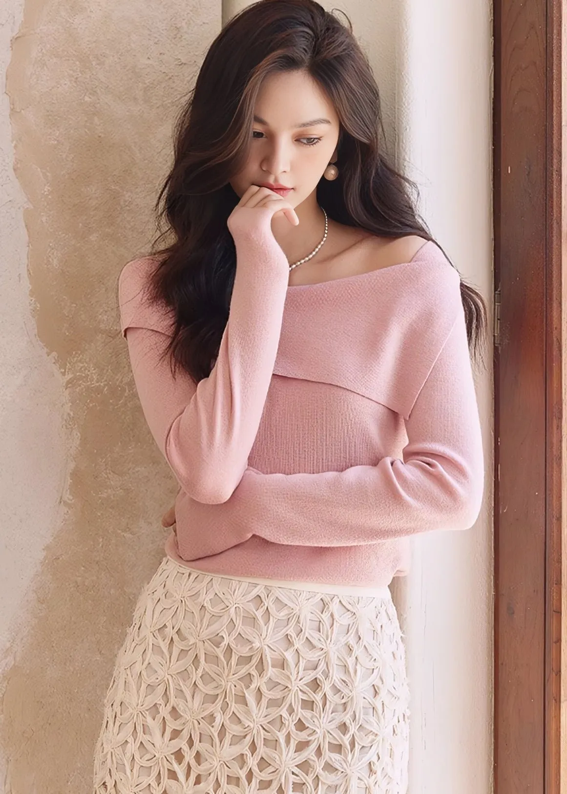 ASYMMETRIC OFF-SHOULDER SWEATER