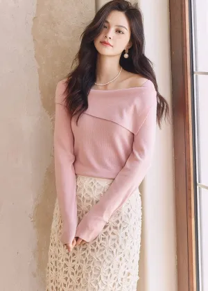 ASYMMETRIC OFF-SHOULDER SWEATER