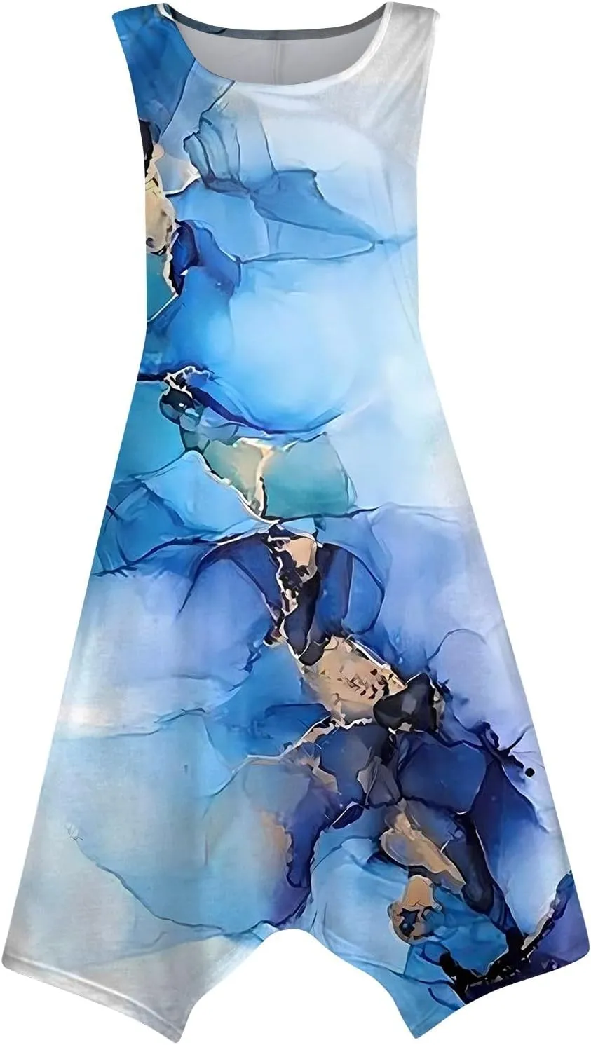 Azeralia Summer Dress Sleeveless Midi Dress for Women Sundresses for Women 2024 Sundress Plus Size Bodycon Dresses for Women
