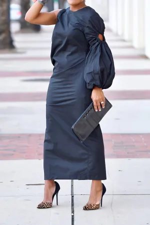 Chic Drawstring Single Sleeved Dress