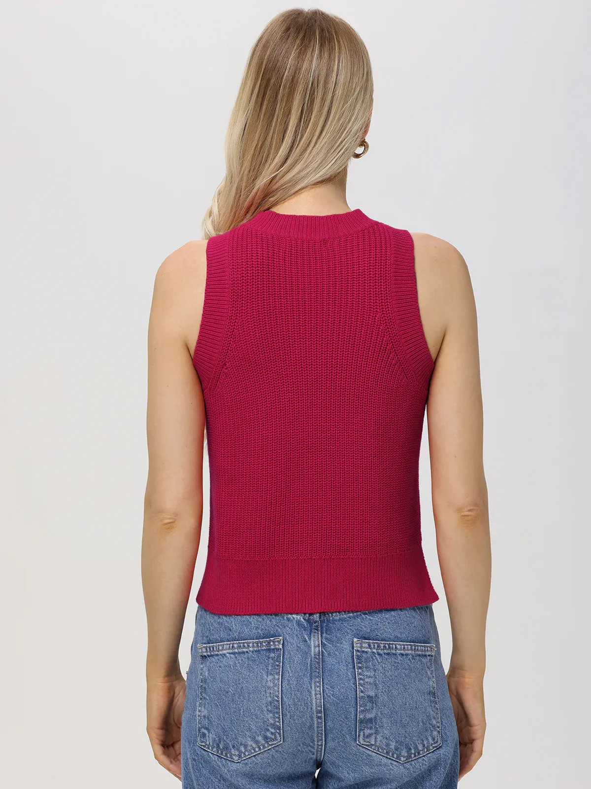 Demi: 100% Cotton High Crew Neck Tank