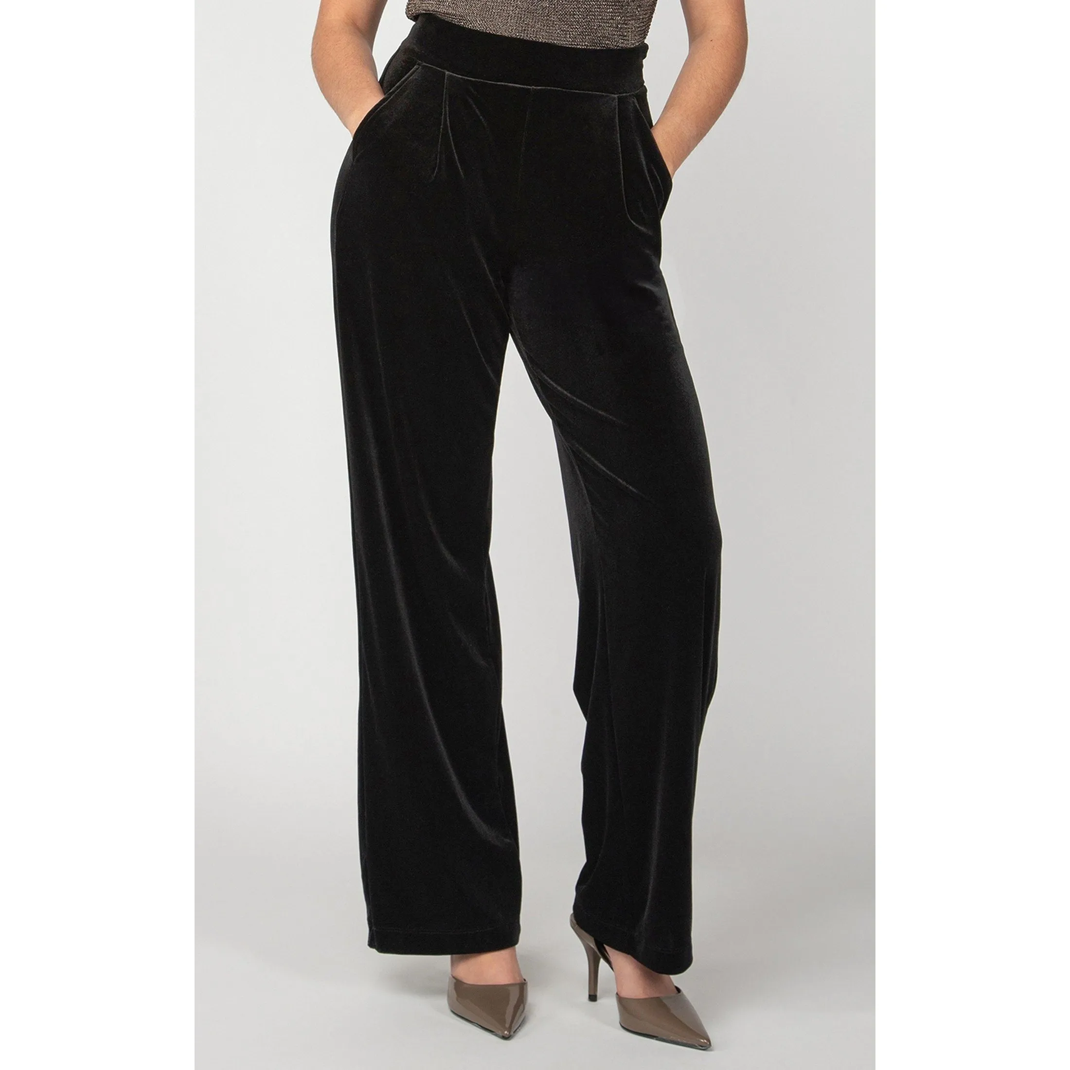 Dex Wide Leg Velour Pant