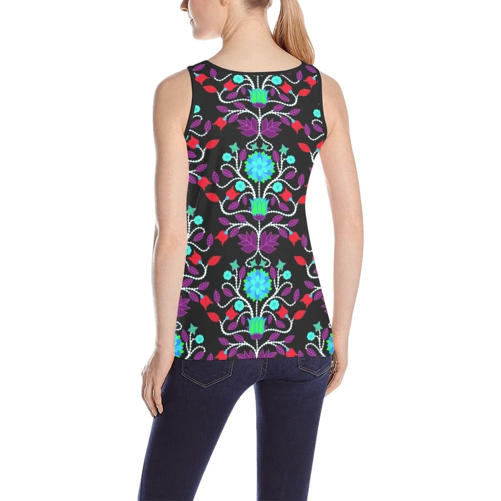 Floral Beadwork Four Clans Winter Tank Top for Women