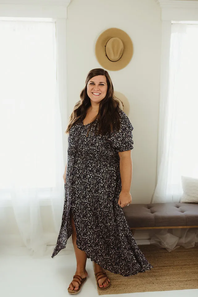 Floral Ruched Maxi