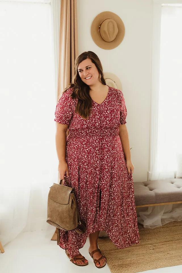 Floral Ruched Maxi