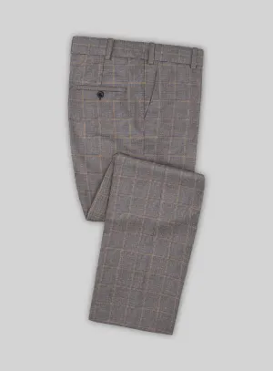 Italian Murano Satie Houndstooth Wool Linen Silk Pants