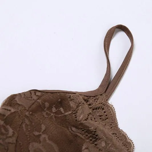 Lace Self-Tie Corset Cami