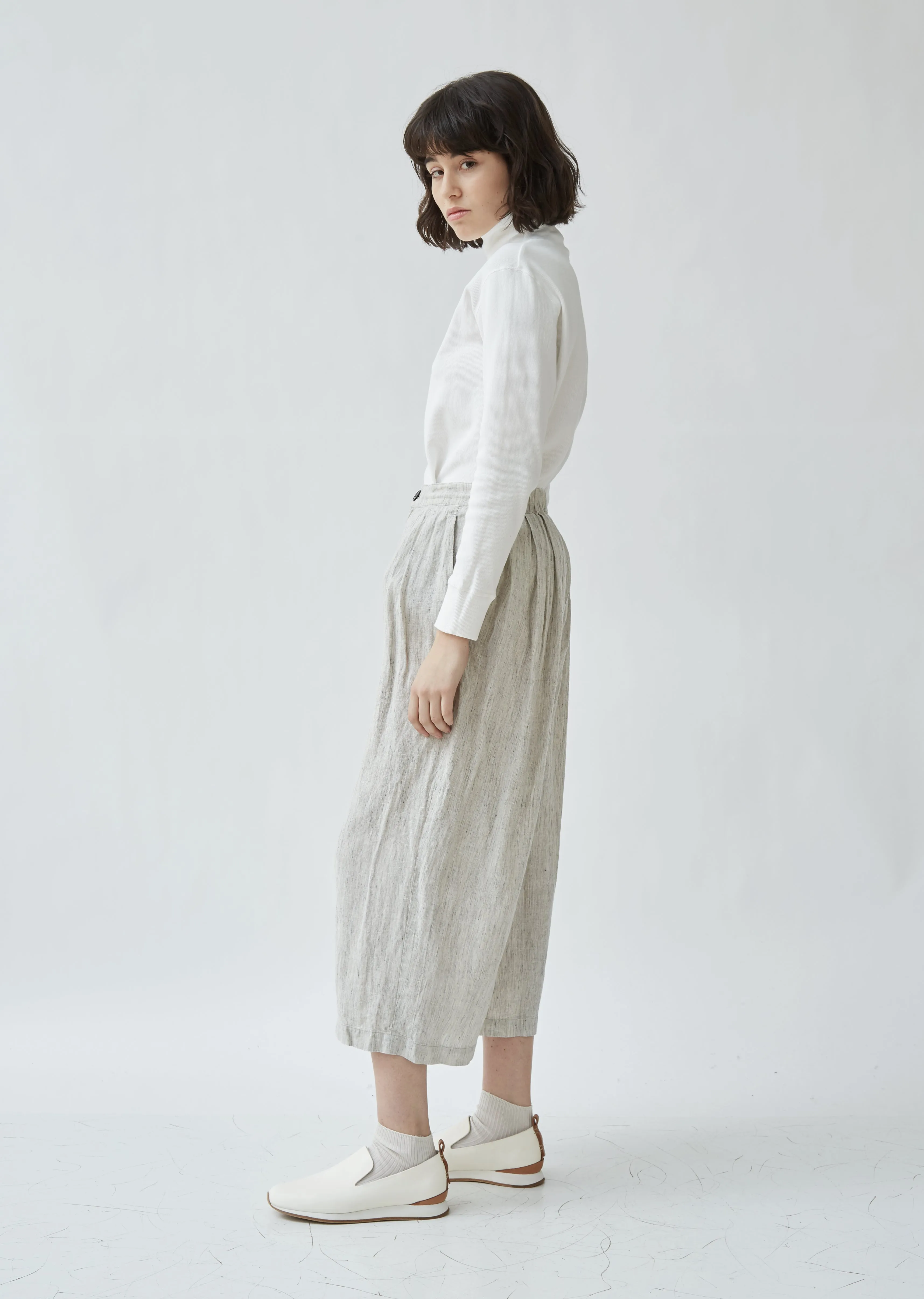 Stylish Linen Elephant Print Pants