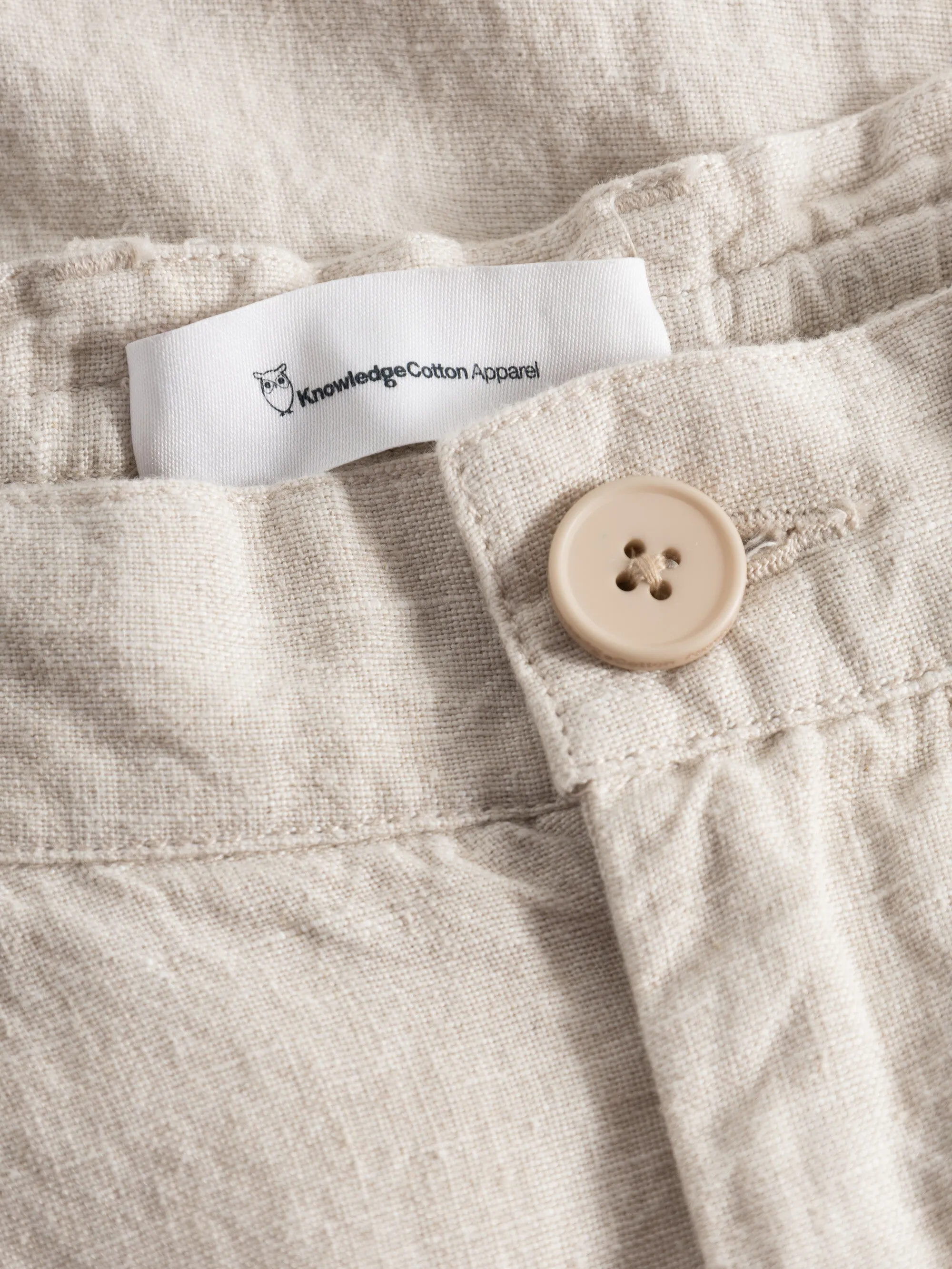 Loose fit natural linen pant - Light feather gray