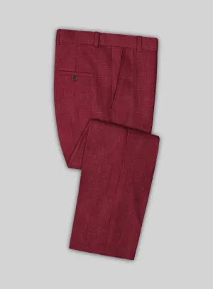 Moscow Maroon Linen Pants