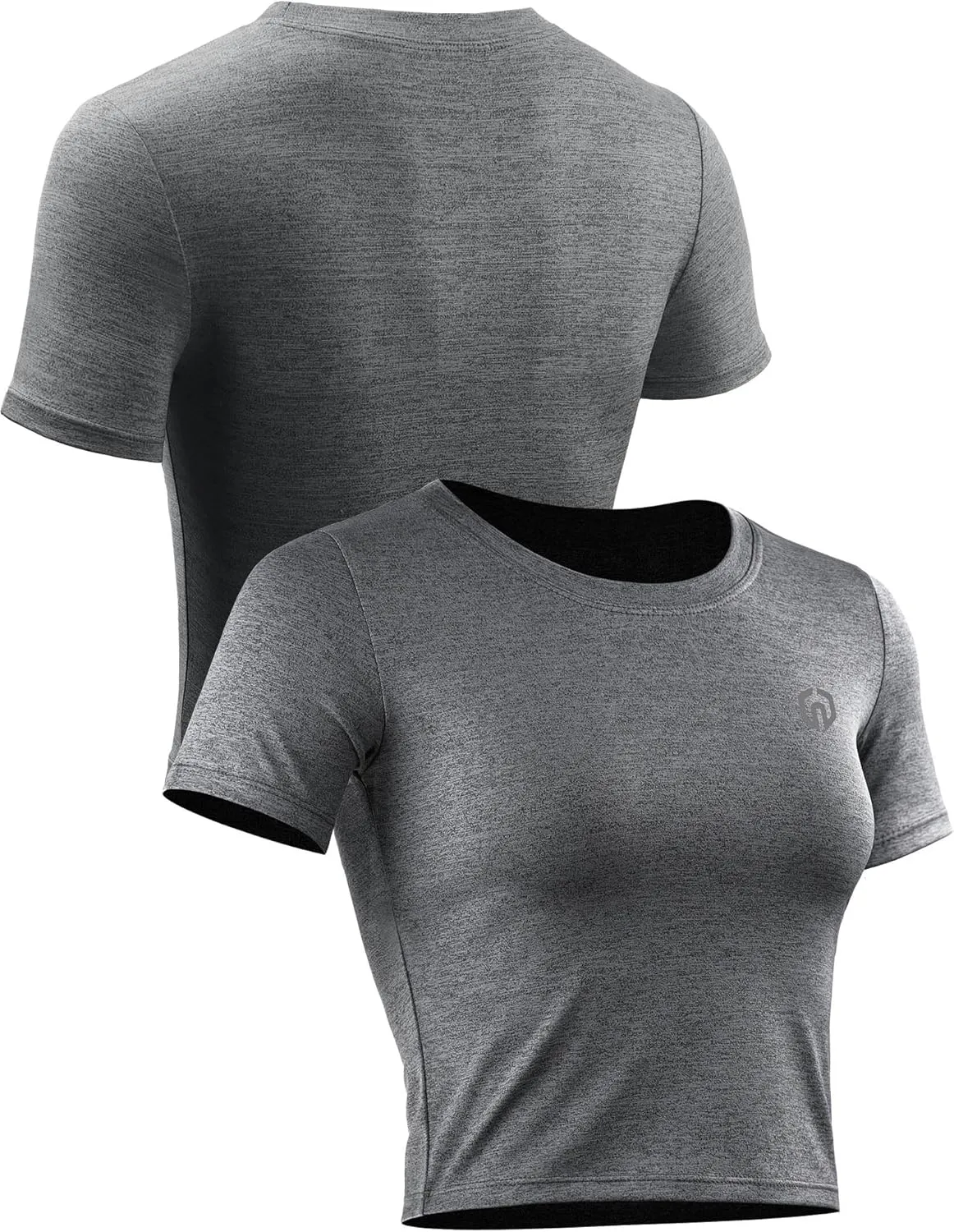 NELEUS Women's Running Crop Tank Tops Dry Fit Workout Athletic Crop Shirts Pack of 3