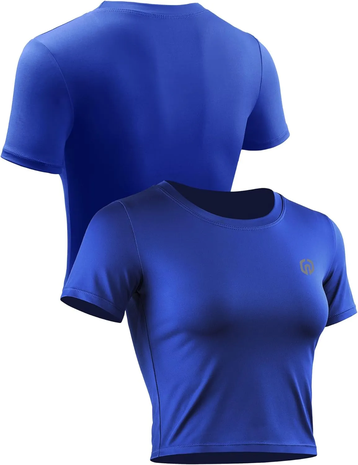 NELEUS Women's Running Crop Tank Tops Dry Fit Workout Athletic Crop Shirts Pack of 3