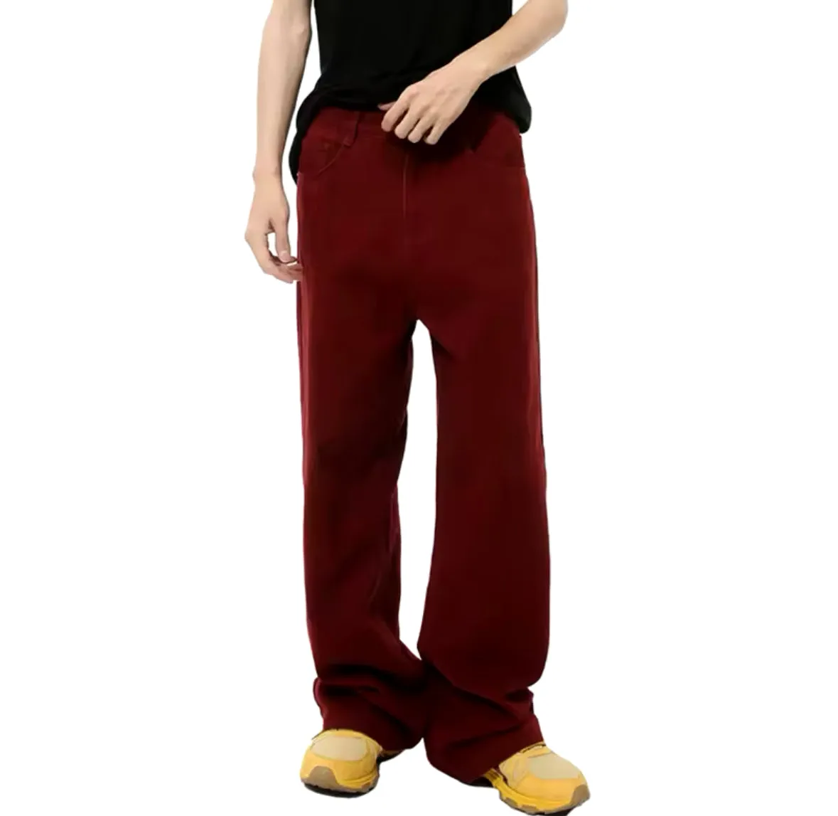 Red Wide Leg Jeans