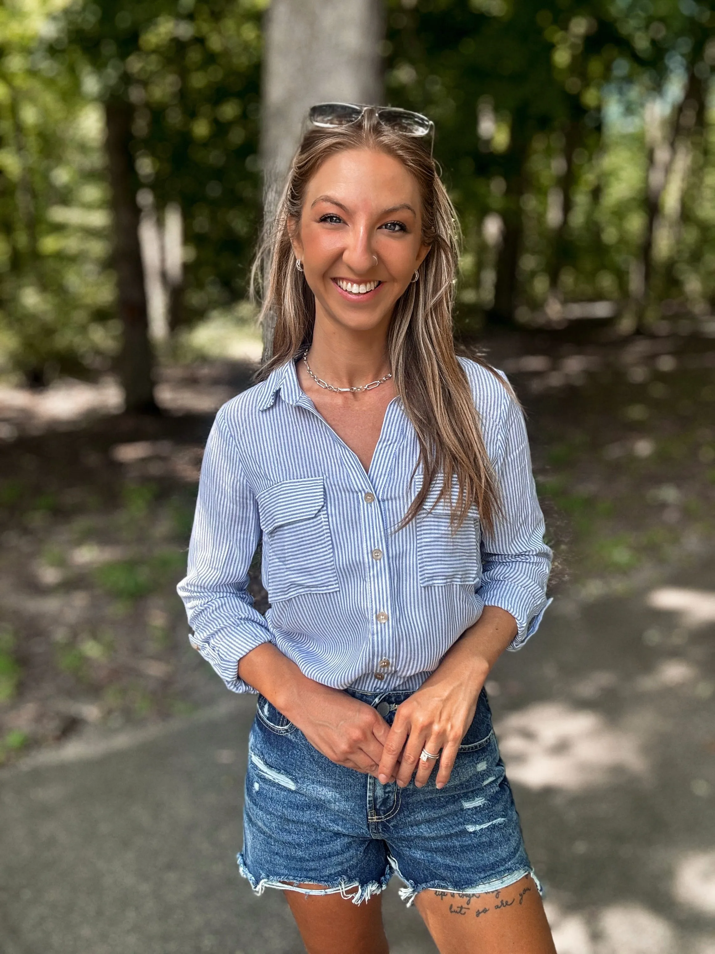 Sara’s Favorite High-Rise Full Coverage Denim Shorts