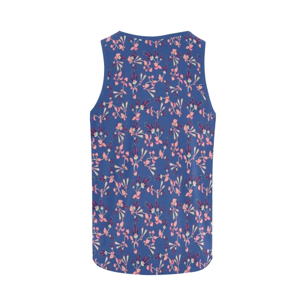Swift Floral Peach Blue Tank Top for Women