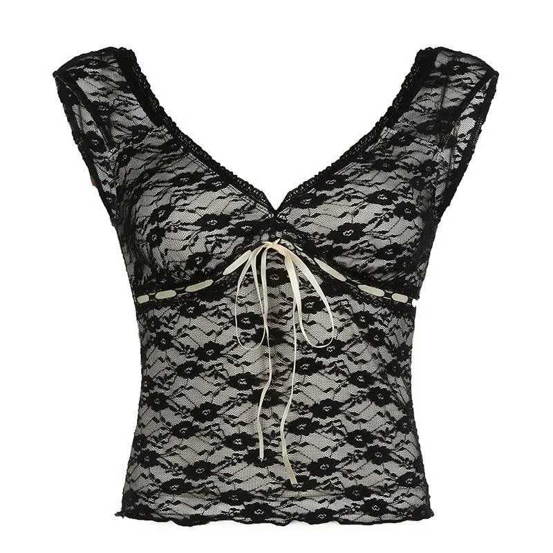 Vintage Lace V-Neck Cami Top