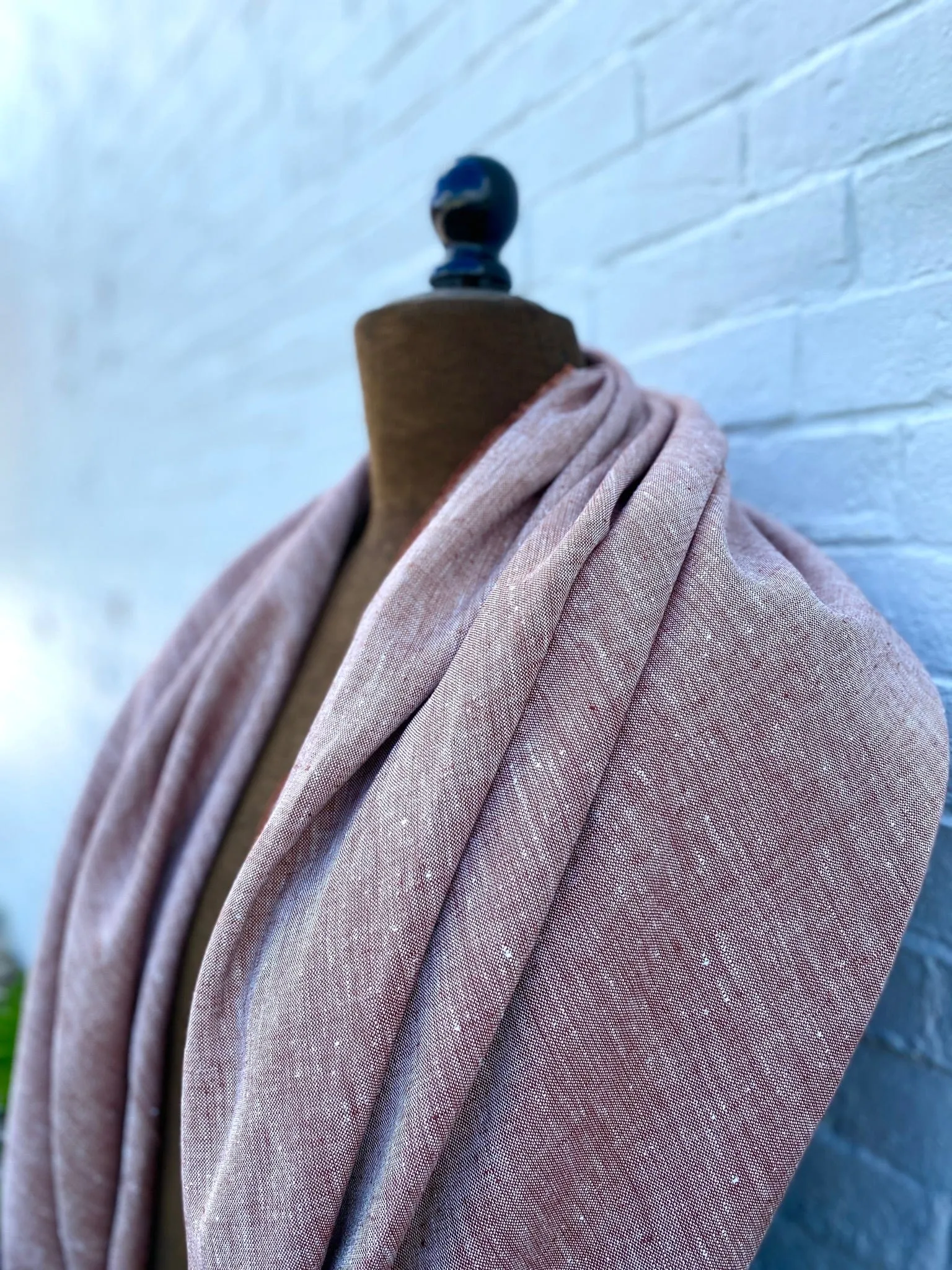 Yarn Dyed 100% Linen in Chestnut